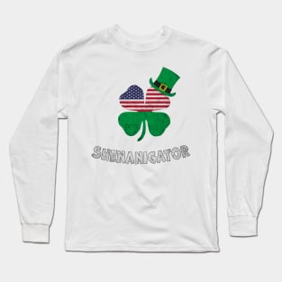 Irish American Shamrock Saint Patrick's Day Long Sleeve T-Shirt